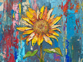 Wandbild Blumen Spachteltechnik Nr. 7 Kunstdruck auf Leinwand