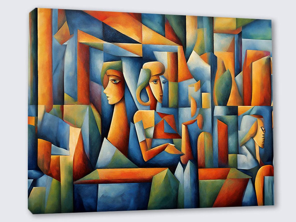 Wandbild Kubistische Frauen Picasso Style Kunstdruck auf Leinwand