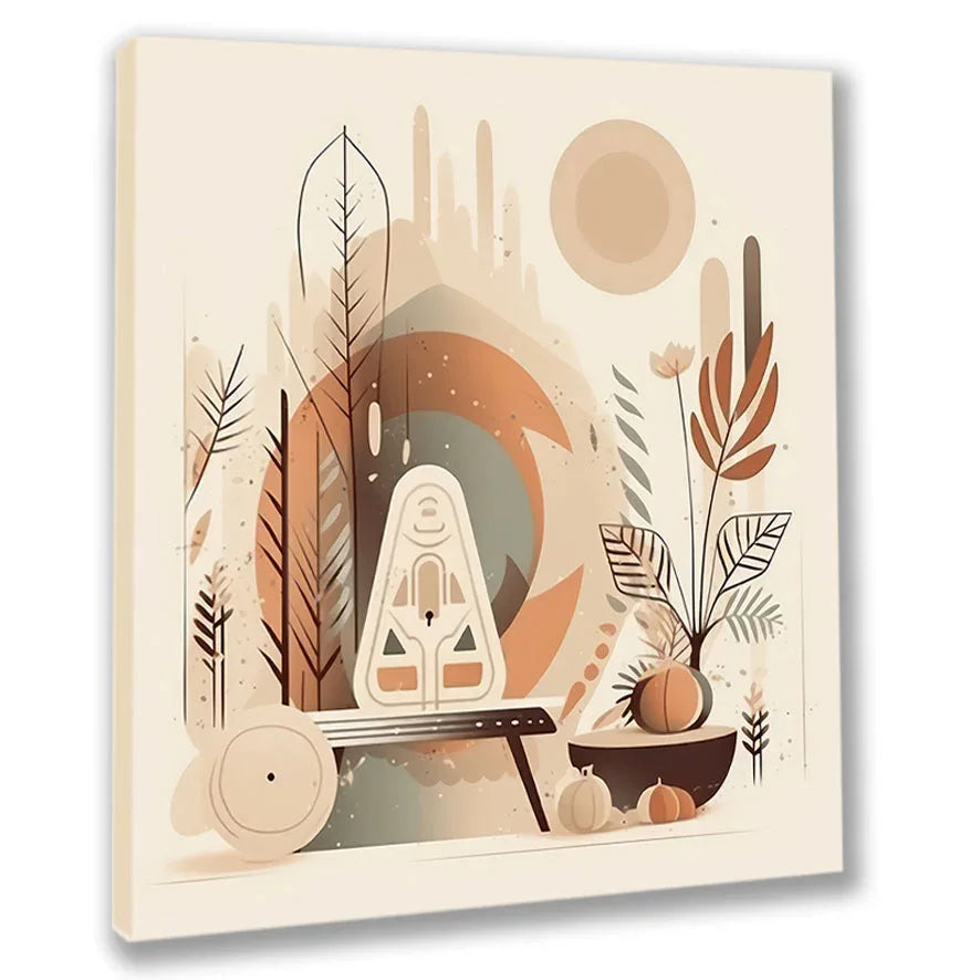Boho Kunst 7 Wandbild Kunstdruck auf Leinwand | Wandbild Galerie