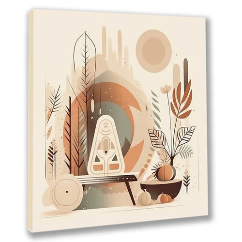 Boho Kunst 7 Wandbild Kunstdruck auf Leinwand | Wandbild Galerie