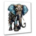 Wandbild Elefant 7 Steampunk Kunstdruck auf Leinwand direkt zum Aufhängen | Wandbild Galerie