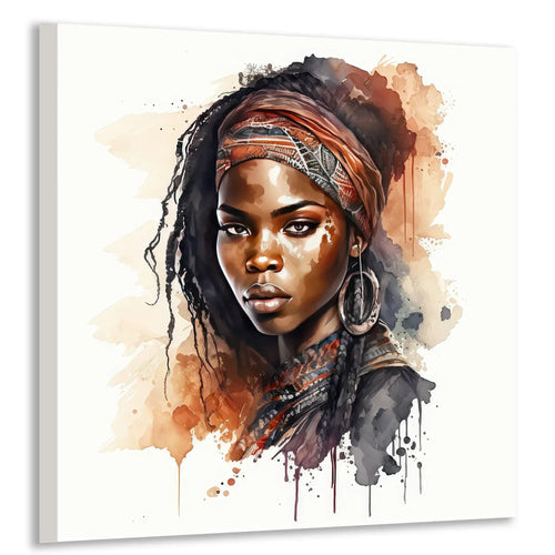 Afrikanerin 8 Portrait Wandbild Kunstdruck auf Leinwand | Wandbild Galerie