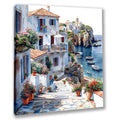 Mediterrane Küste 8 Landschaft Wandbild  Kunstdruck auf Leinwand