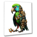 Wandbild Papagei Steampunk 8 Kunstdruck auf Leinwand direkt zum Aufhängen | Wandbild Galerie