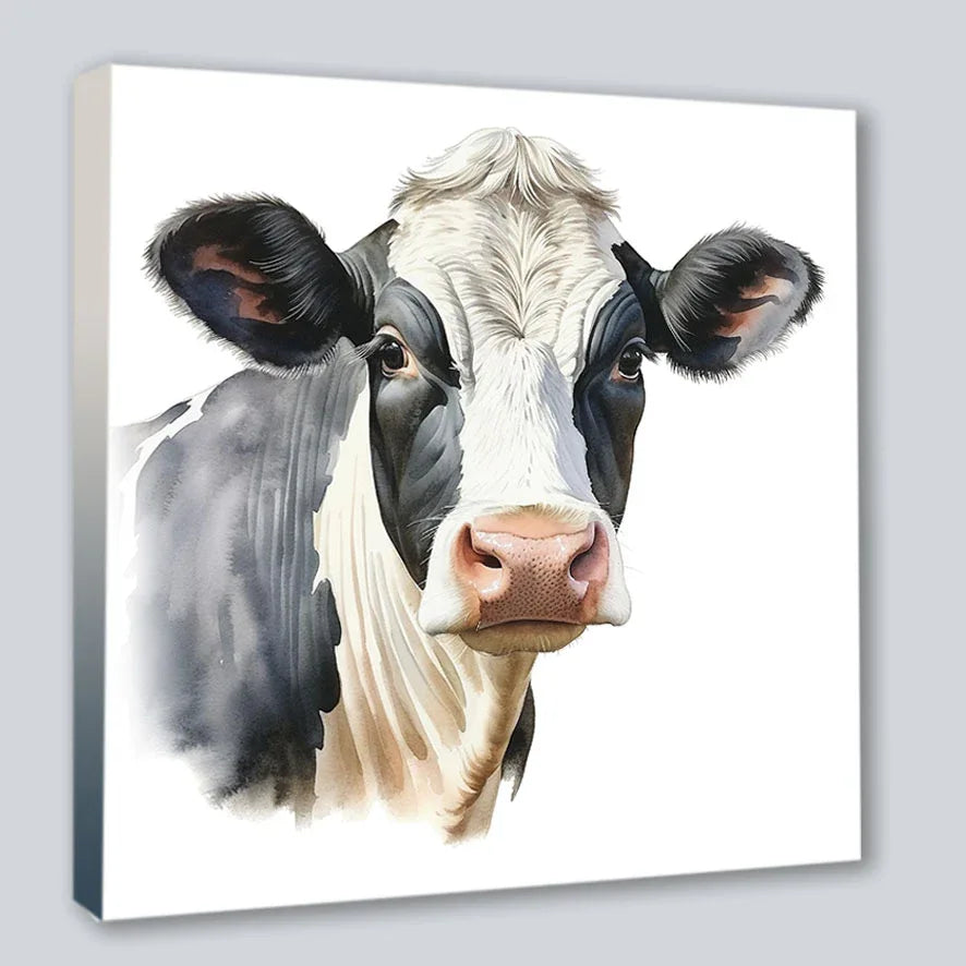 Wandbild Kuh Milchkuh 9 Kunstdruck auf Leinwand direkt zum Aufhängen | Wandbild Galerie