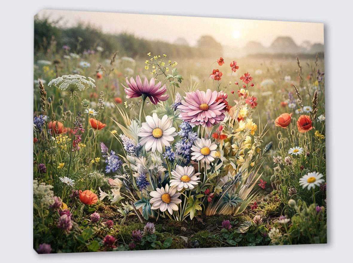 Wandbild Blumenwiese Nr. 9 Kunstdruck auf Leinwand