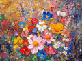 Wandbild Blumen Spachteltechnik Nr. 9 Kunstdruck auf Leinwand