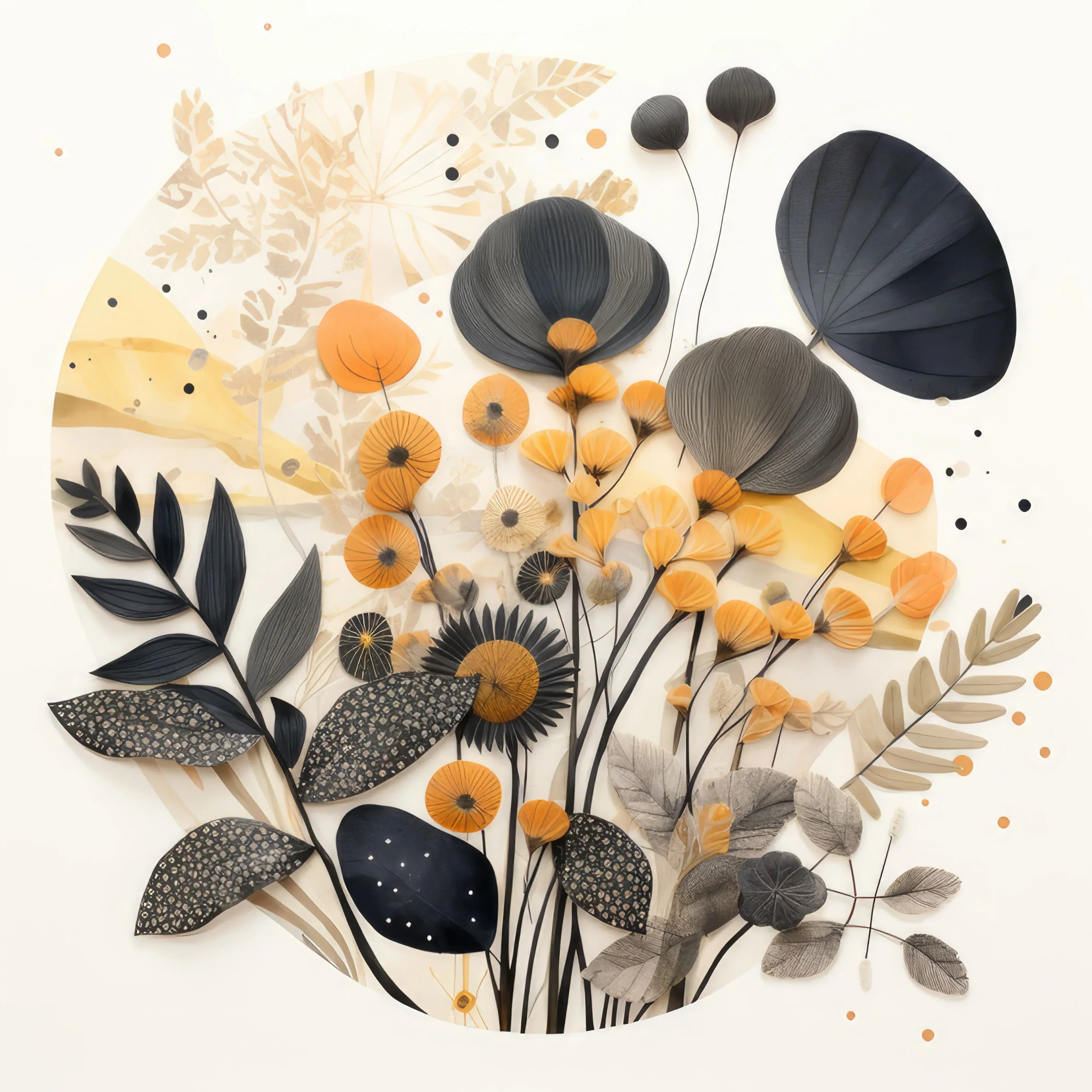 Holzblumen 9 Wandbild Kunstdruck auf Leinwand | Wandbild Galerie
