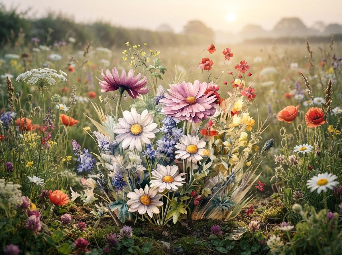 Wandbild Blumenwiese Nr. 9 Kunstdruck auf Leinwand