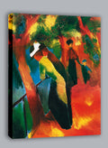 Wandbild August Macke Sonniger Weg Kunstdruck auf Leinwand