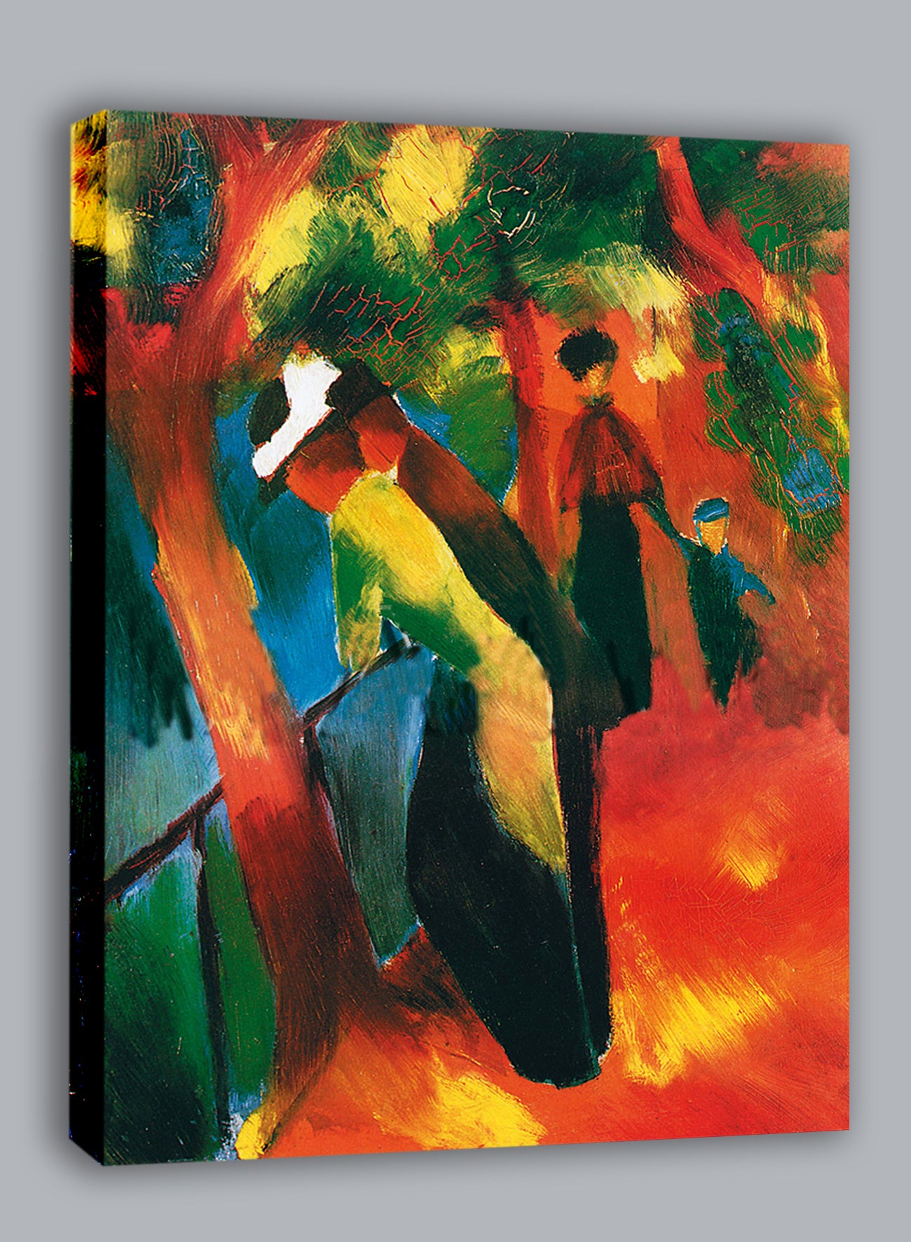 Wandbild August Macke Sonniger Weg Kunstdruck auf Leinwand