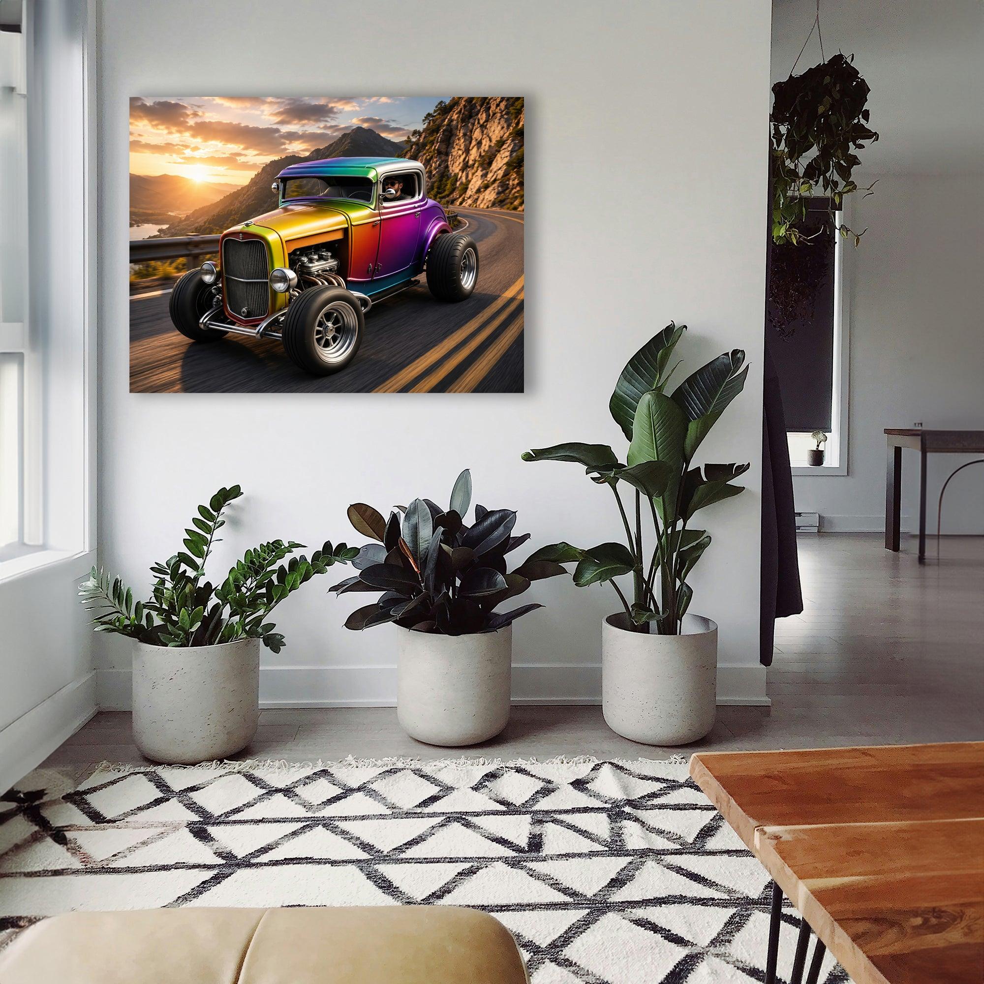 Wandbild Hot Rods 2 Kunstdruck auf Leinwand