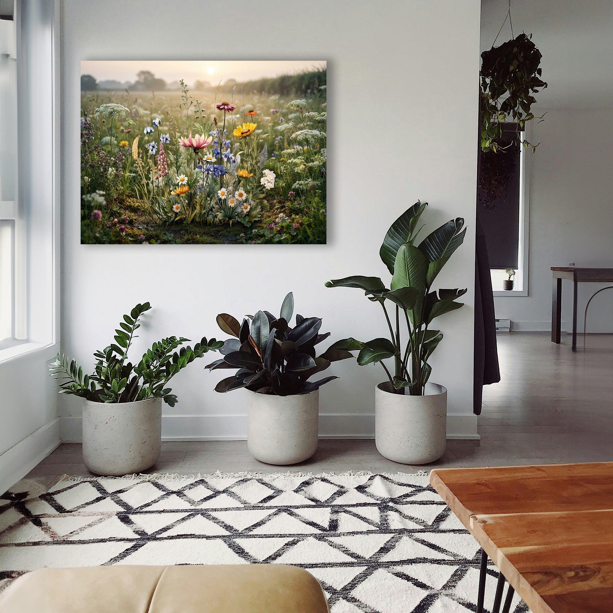 Wandbild Blumenwiese Nr. 11 Kunstdruck auf Leinwand