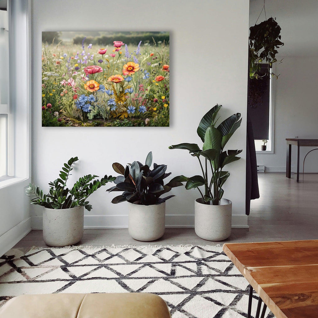 Wandbild Blumenwiese Nr. 2 Kunstdruck auf Leinwand