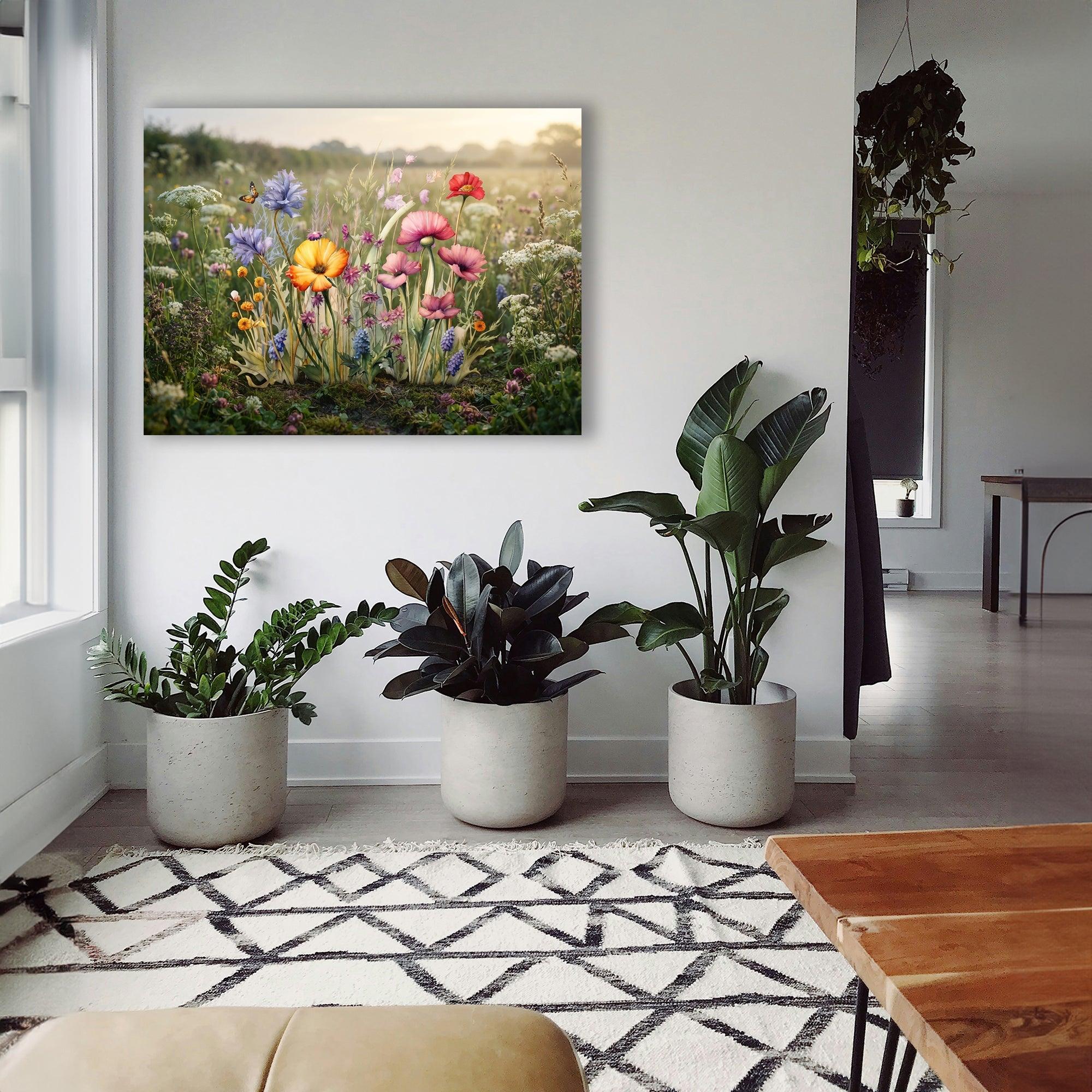 Wandbild Blumenwiese Nr. 5 Kunstdruck auf Leinwand