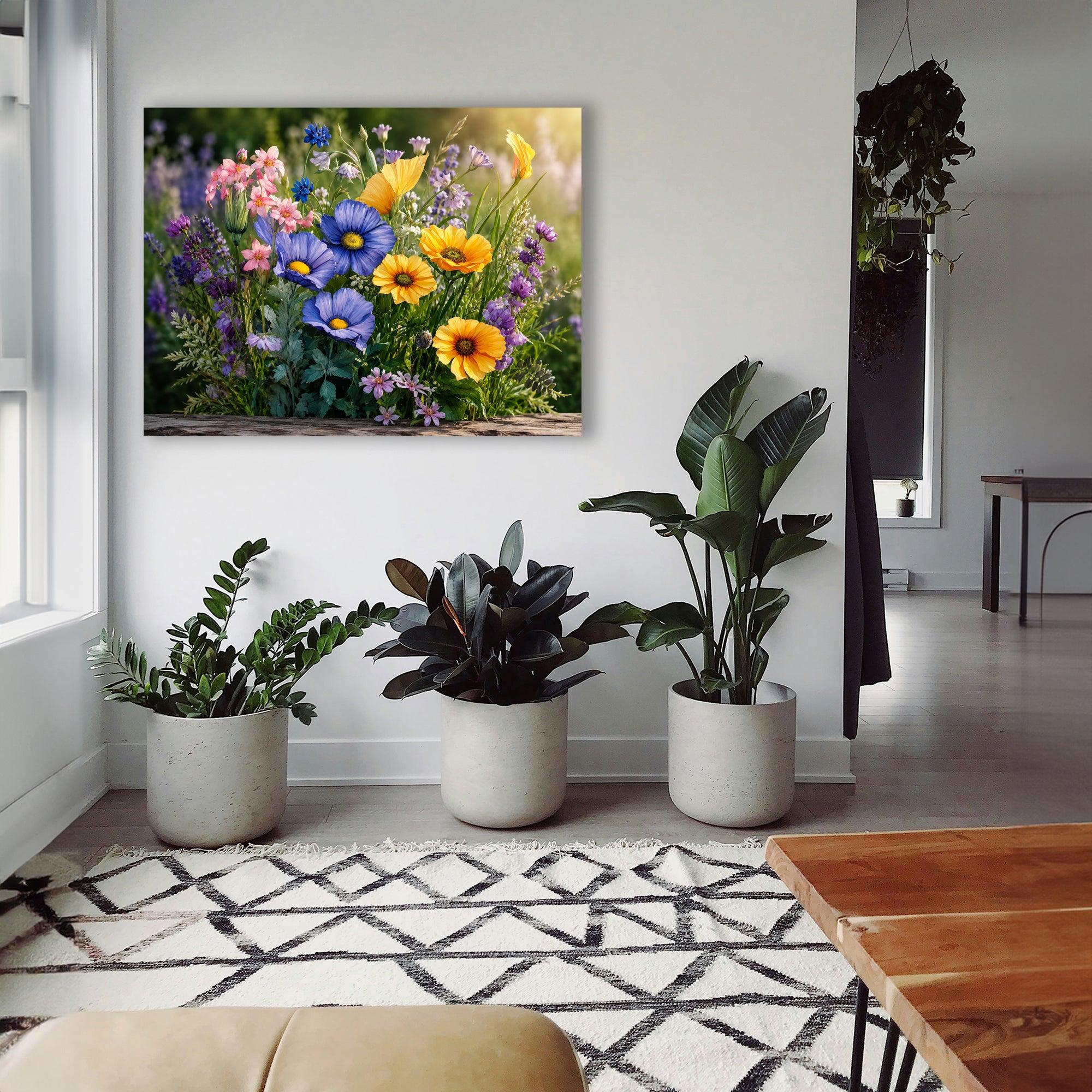 Wandbild Blumenwiese Nr. 1 Kunstdruck auf Leinwand