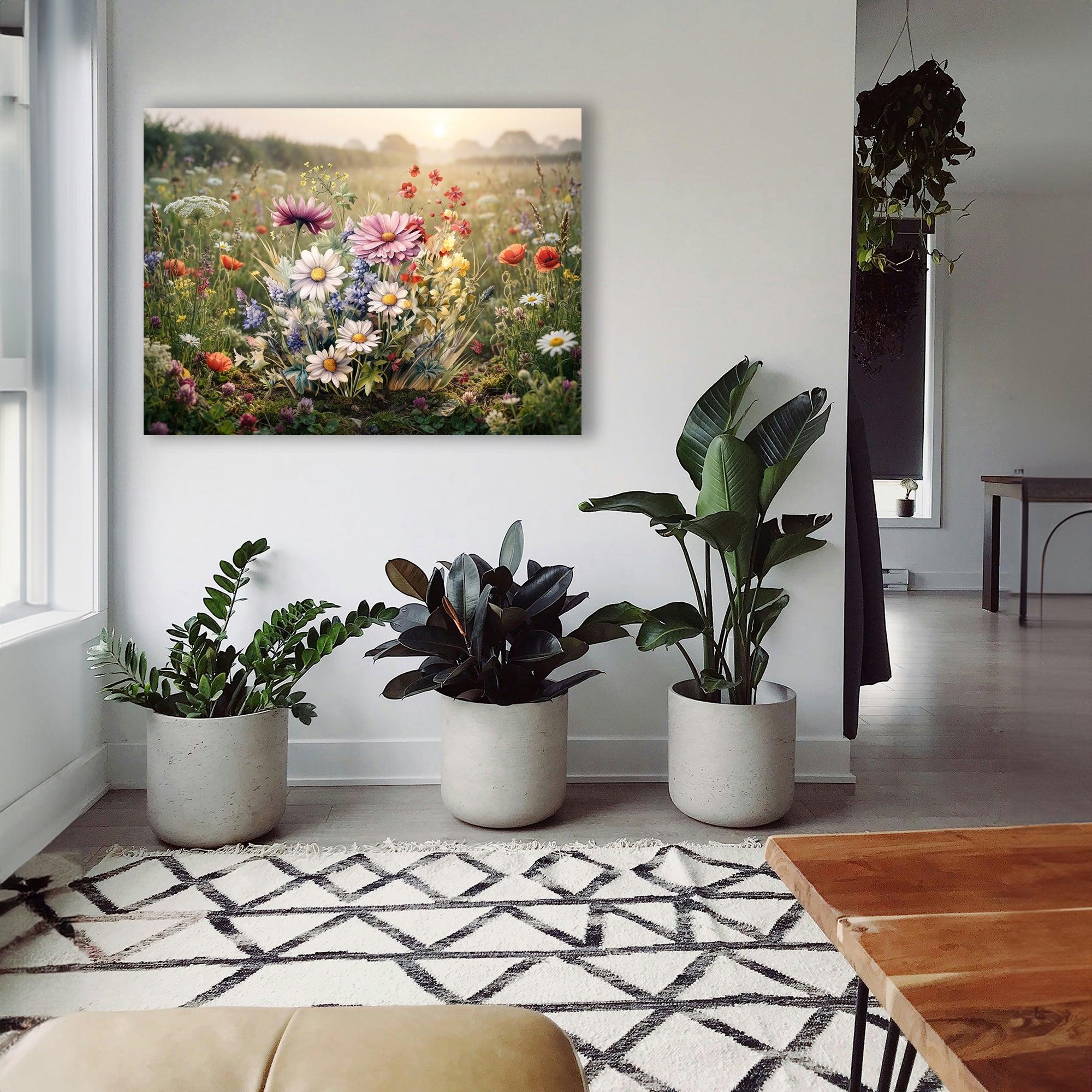 Wandbild Blumenwiese Nr. 10 Kunstdruck auf Leinwand