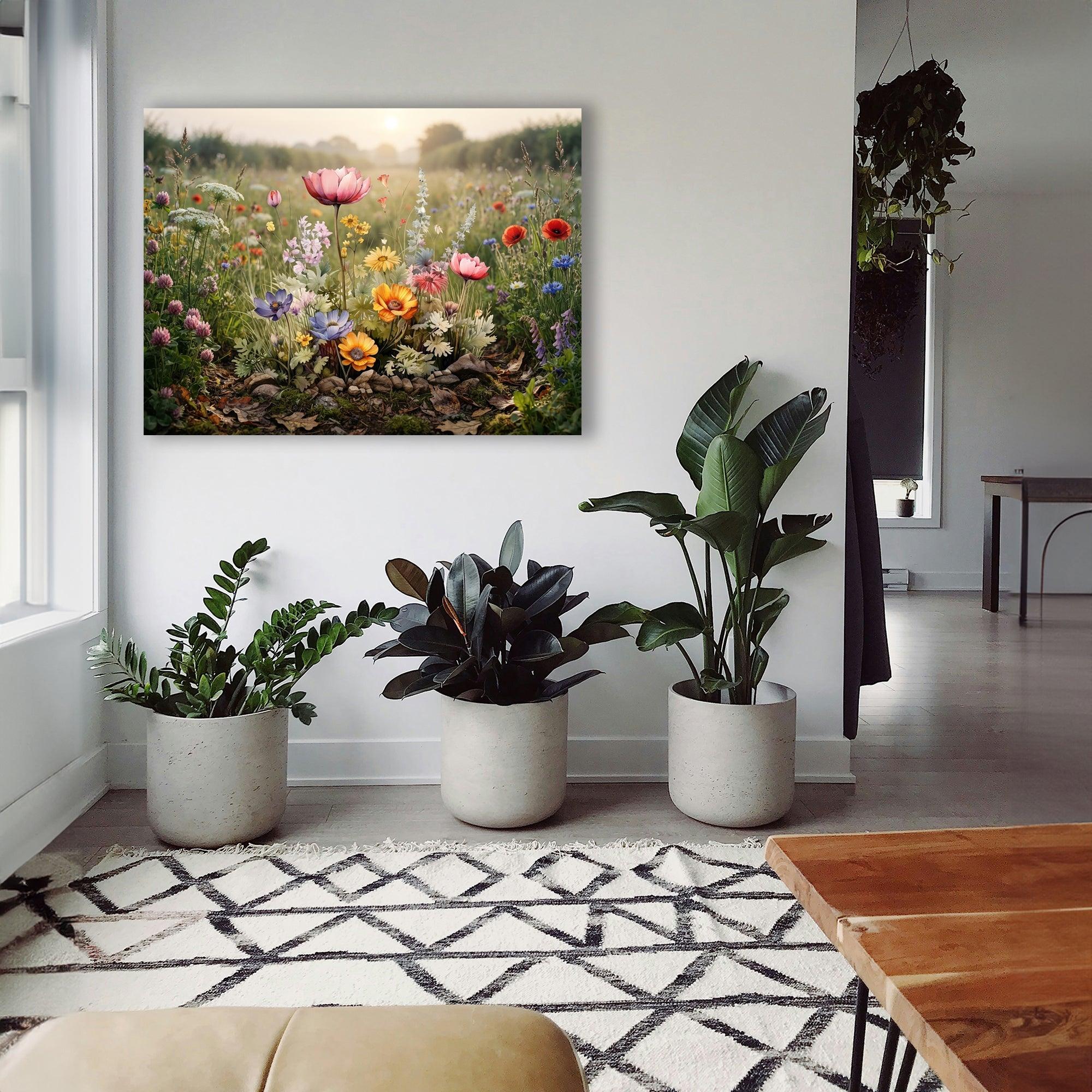 Wandbild Blumenwiese Nr. 12 Kunstdruck auf Leinwand
