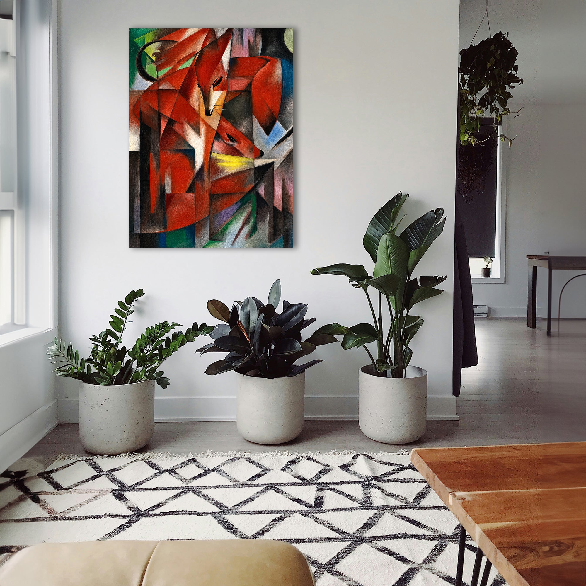 Wandbild Franz Marc Die Füchse Nr. 4 Kunstdruck auf Leinwand
