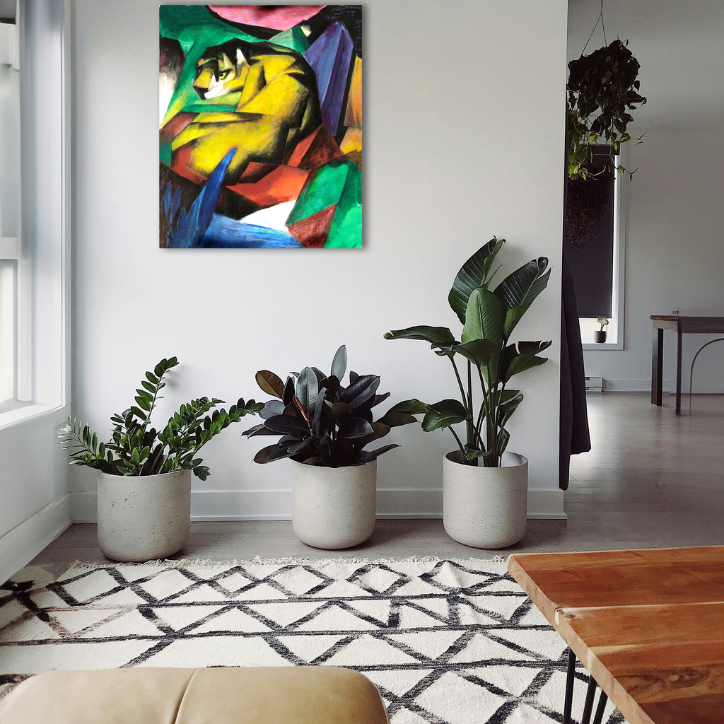 Wandbild Franz Marc Der Tiger Nr. 1 Kunstdruck auf Leinwand