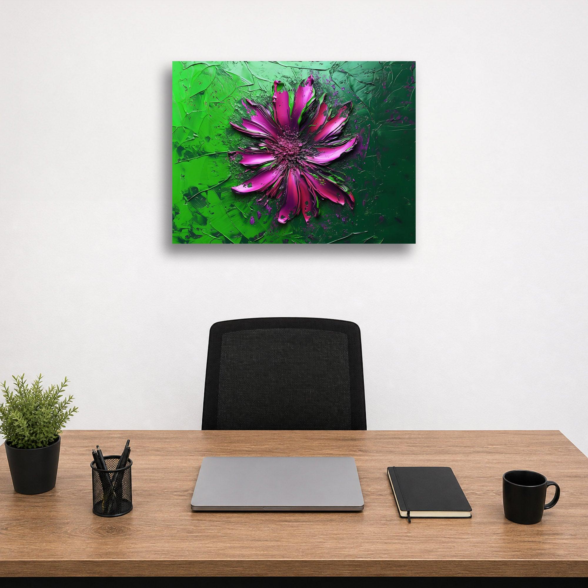 Wandbild Blumen Spachteltechnik Nr. 5 Kunstdruck auf Leinwand