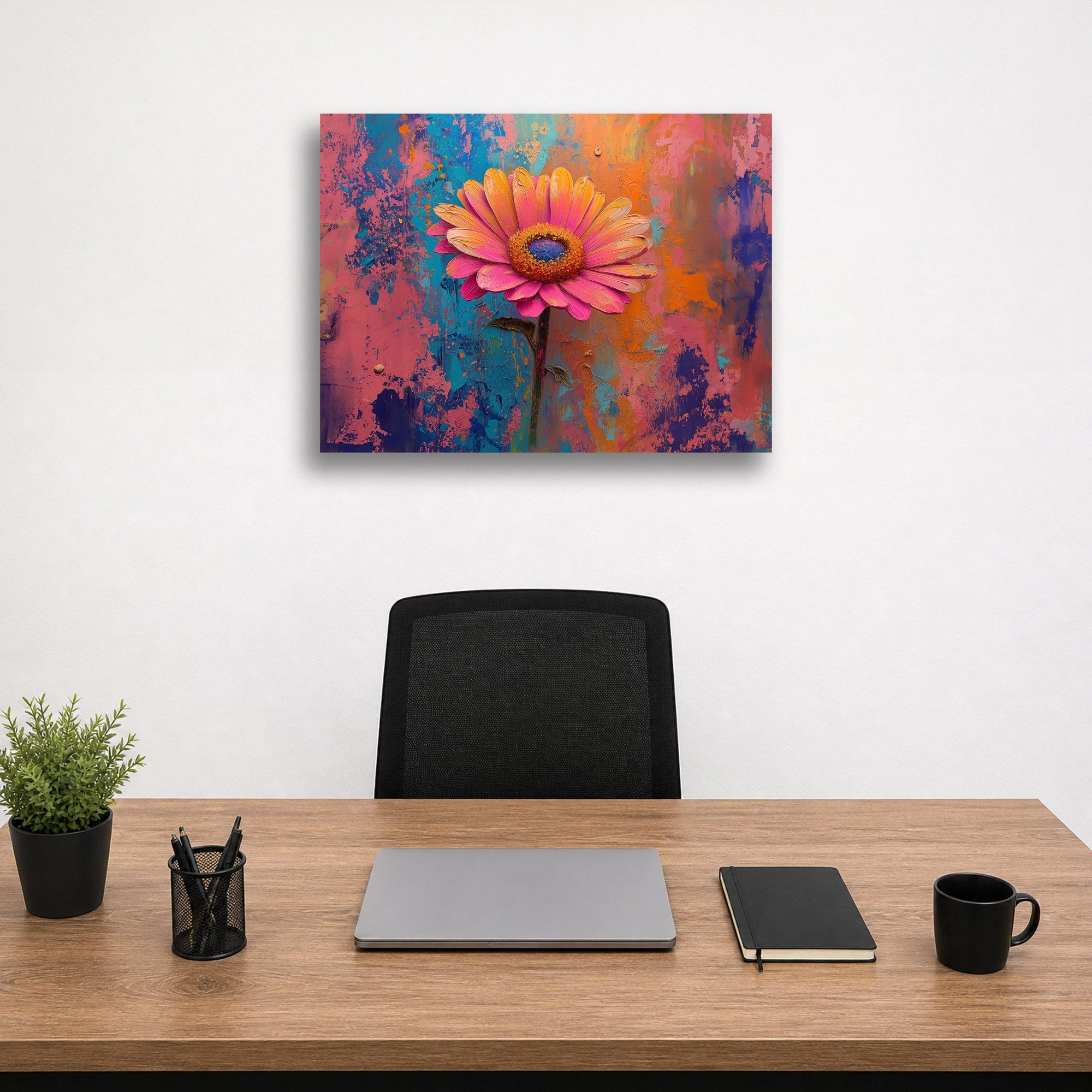 Wandbild Blumen Spachteltechnik Nr. 4 Kunstdruck auf Leinwand