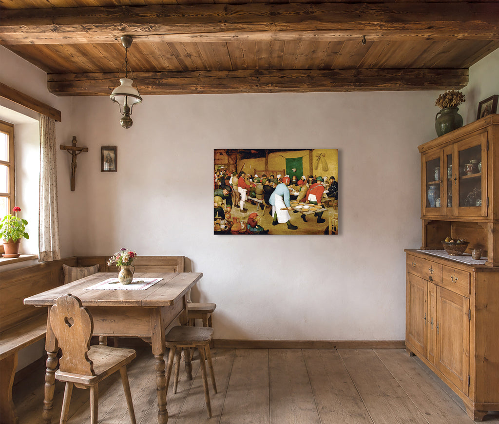 Wandbild Bauernhochzeit Bruegel Kunstdruck auf Leinwand