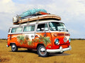 VW Campinbus Wandbild Kunstdruck auf Leinwand | Wandbild Galerie