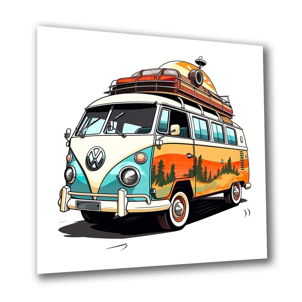 Campingbus VW 11 Wandbild Kunstdruck auf Leinwand | Wandbild Galerie