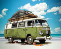 VW Campinbus 3 Wandbild Kunstdruck auf Leinwand | Wandbild Galerie