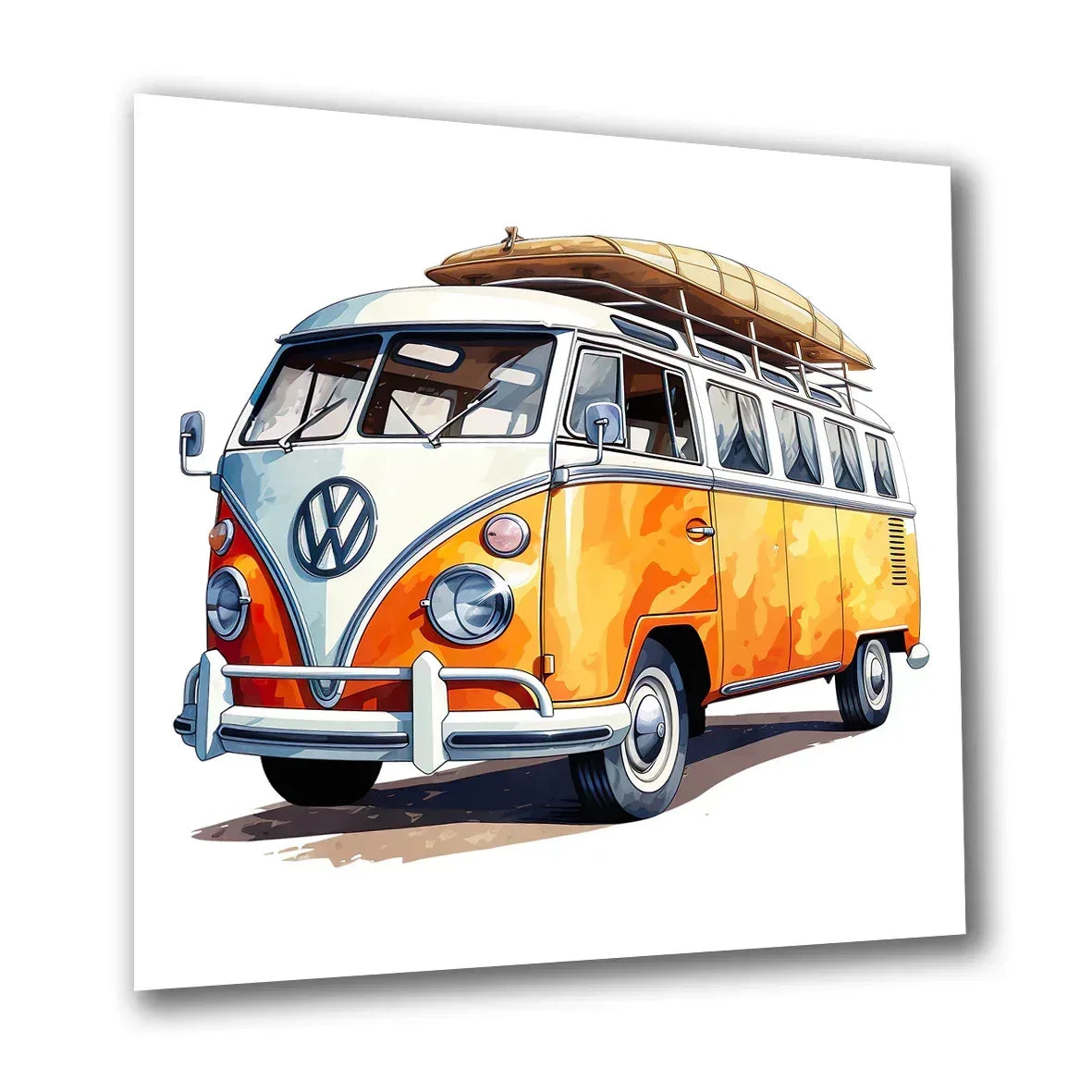 Campingbus VW 7 Wandbild Kunstdruck auf Leinwand | Wandbild Galerie