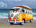 VW Campinbus 2 Wandbild Kunstdruck auf Leinwand | Wandbild Galerie