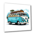 Campingbus VW 8 Wandbild Kunstdruck auf Leinwand | Wandbild Galerie