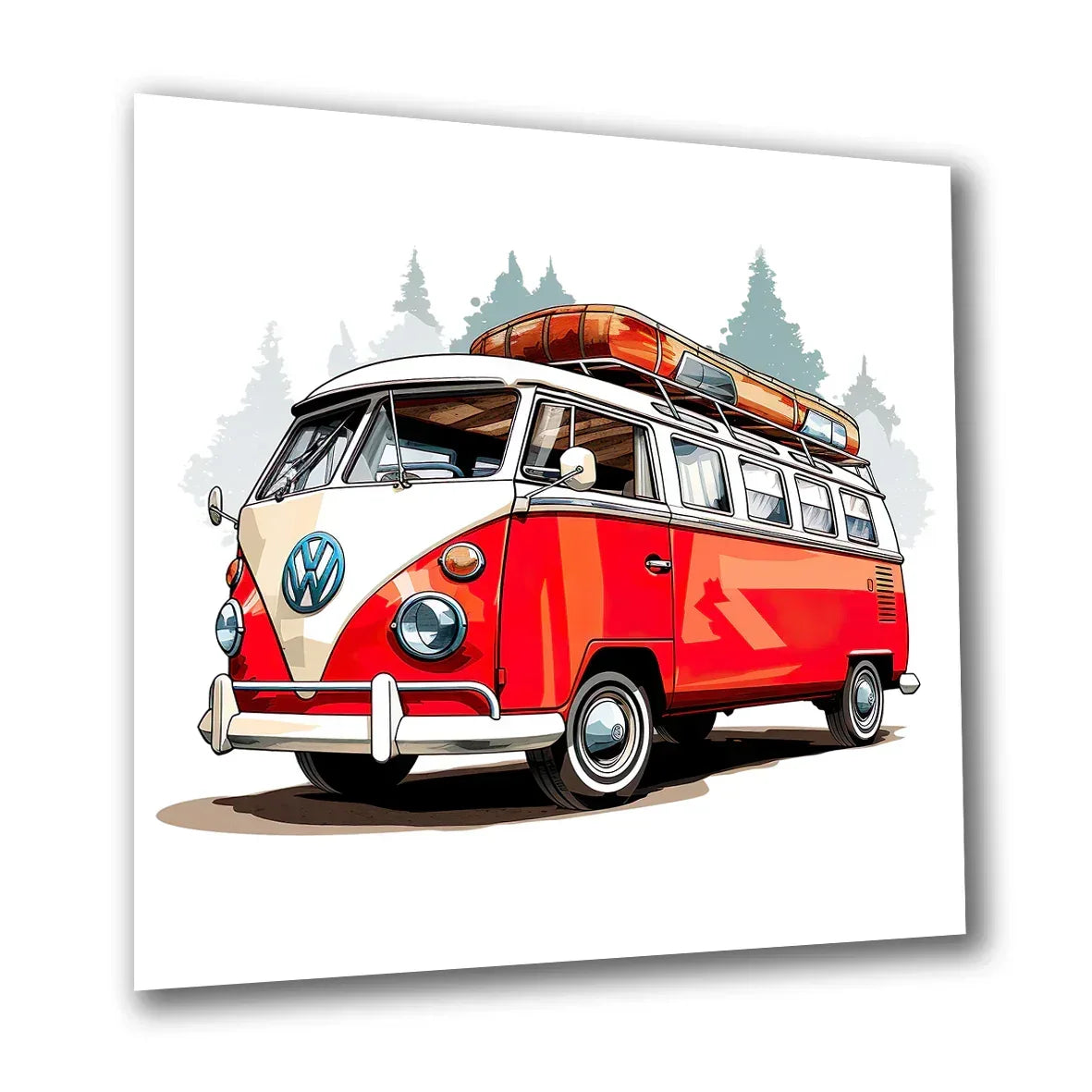Campingbus VW 10 Wandbild Kunstdruck auf Leinwand | Wandbild Galerie