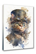 Wandbild Katzen in Steampunk 3 Kunstdruck auf Leinwand direkt zum Aufhängen | Wandbild Galerie