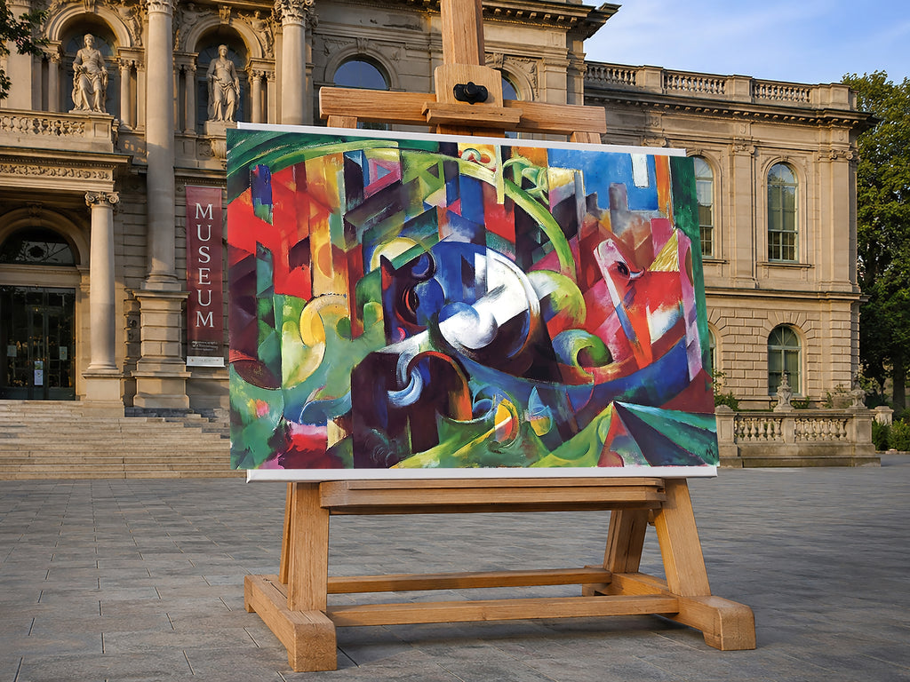 Wandbild Franz Marc Rinder Nr. 6 Kunstdruck auf Leinwand