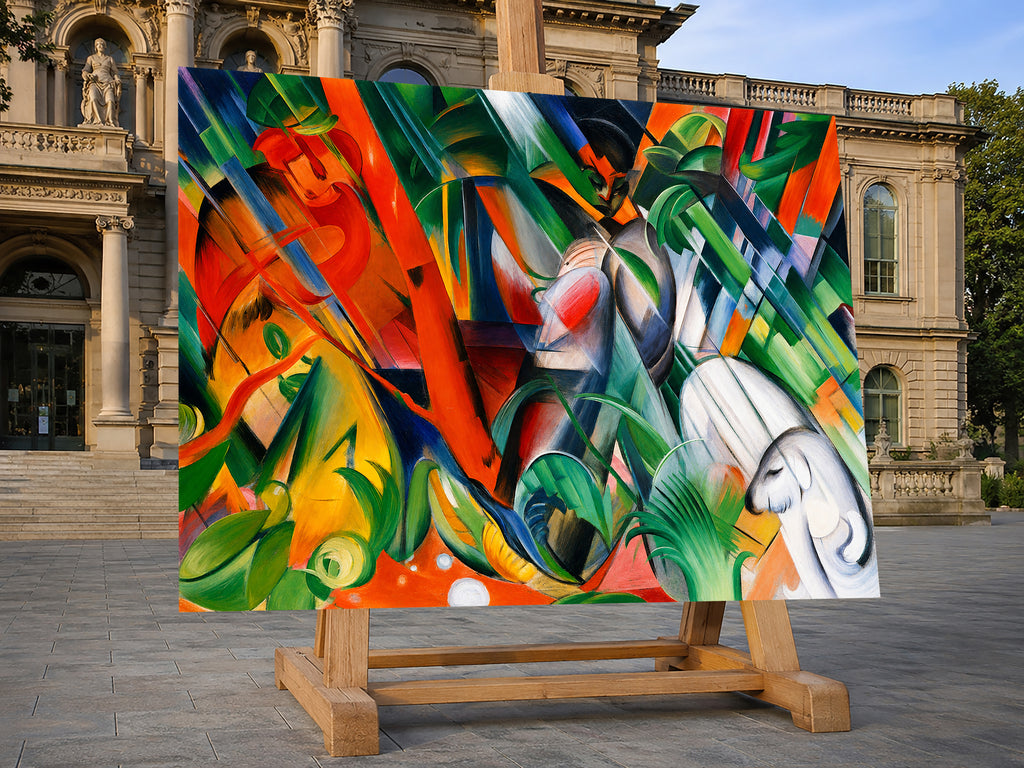 Wandbild Franz Marc Im Regen Kunstdruck auf Leinwand