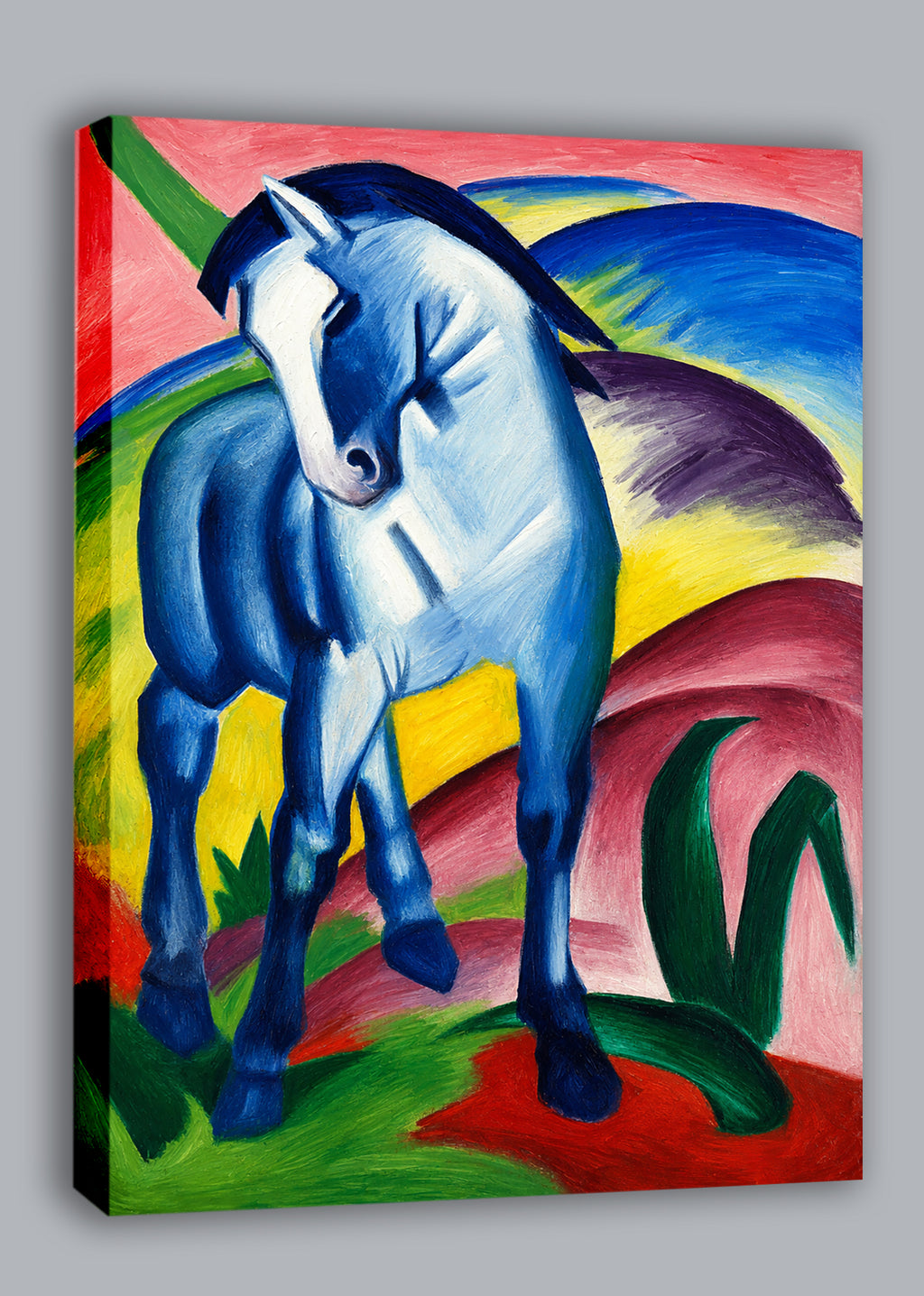 Wandbild Franz Marc Blaues Pferd Nr. 2 Kunstdruck auf Leinwand
