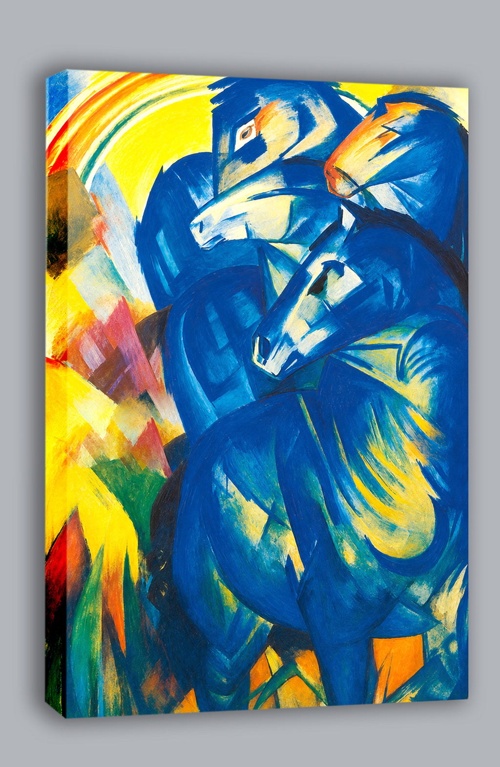 Wandbild Franz Marc Turm der blauen Pferde Nr. 3 Kunstdruck auf Leinwand