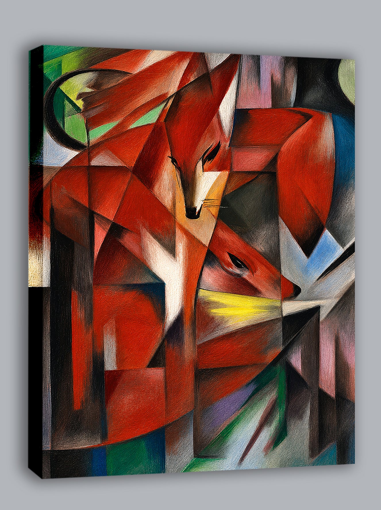 Wandbild Franz Marc Die Füchse Nr. 4 Kunstdruck auf Leinwand