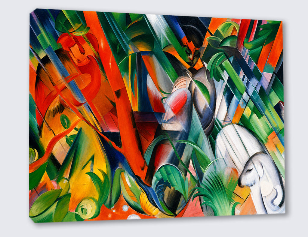 Wandbild Franz Marc Im Regen Kunstdruck auf Leinwand
