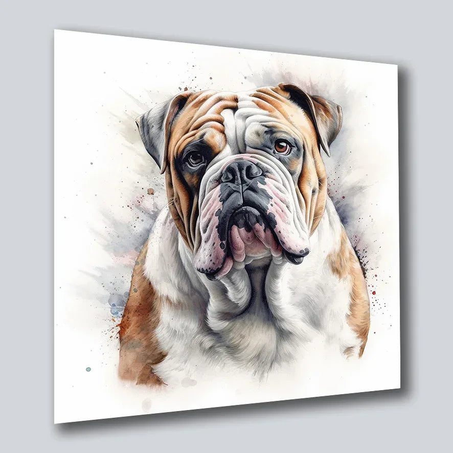 Bulldogge englisch Wandbild Kunstdruck auf Leinwand | Wandbild Galerie