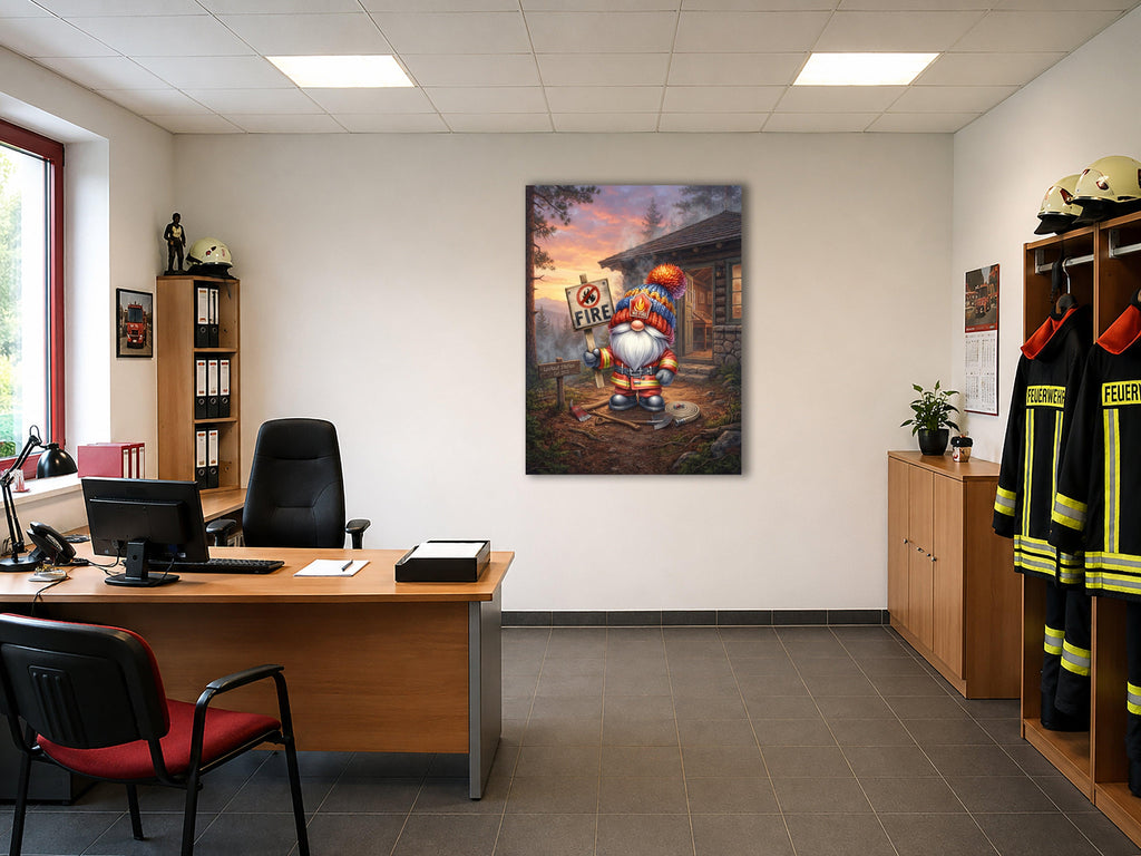 Feuerwehr Wichtel Lookout Station Waldbrandwächter Kunstdruck auf Leinwand