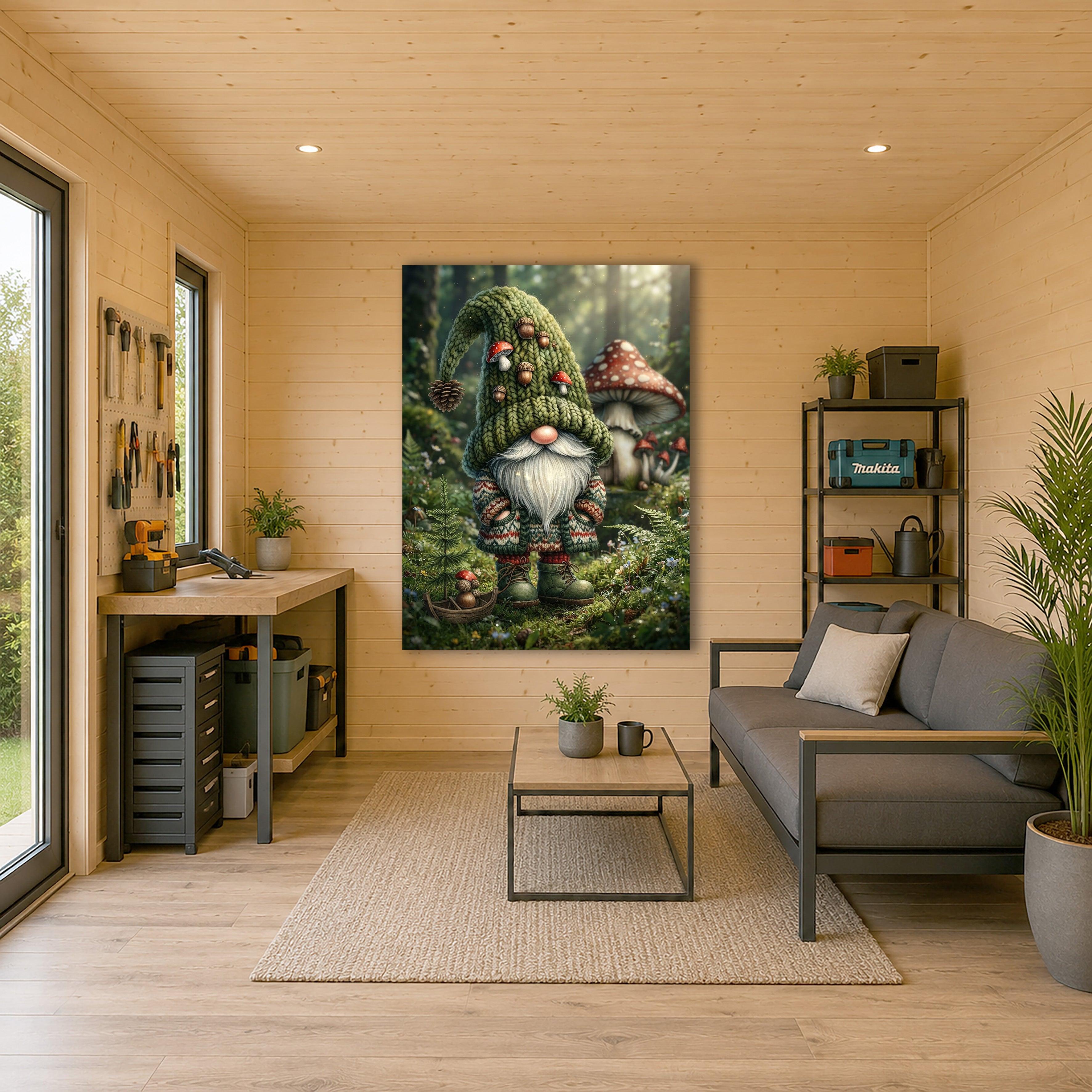 Wandbild Waldwichtel mit Norwegerpullover Kunstdruck auf Leinwand