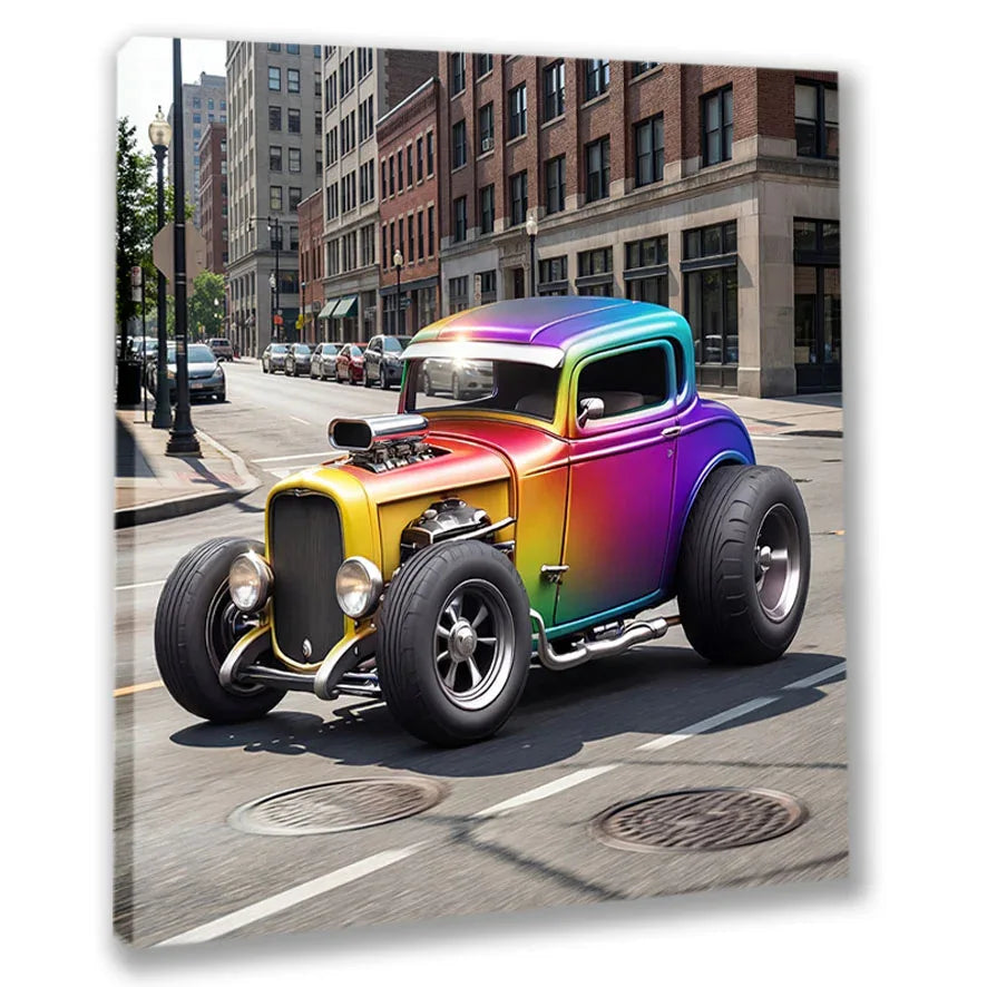 Wandbild Hot Rods 1 Car Kunstdruck auf Leinwand | Wandbild Galerie