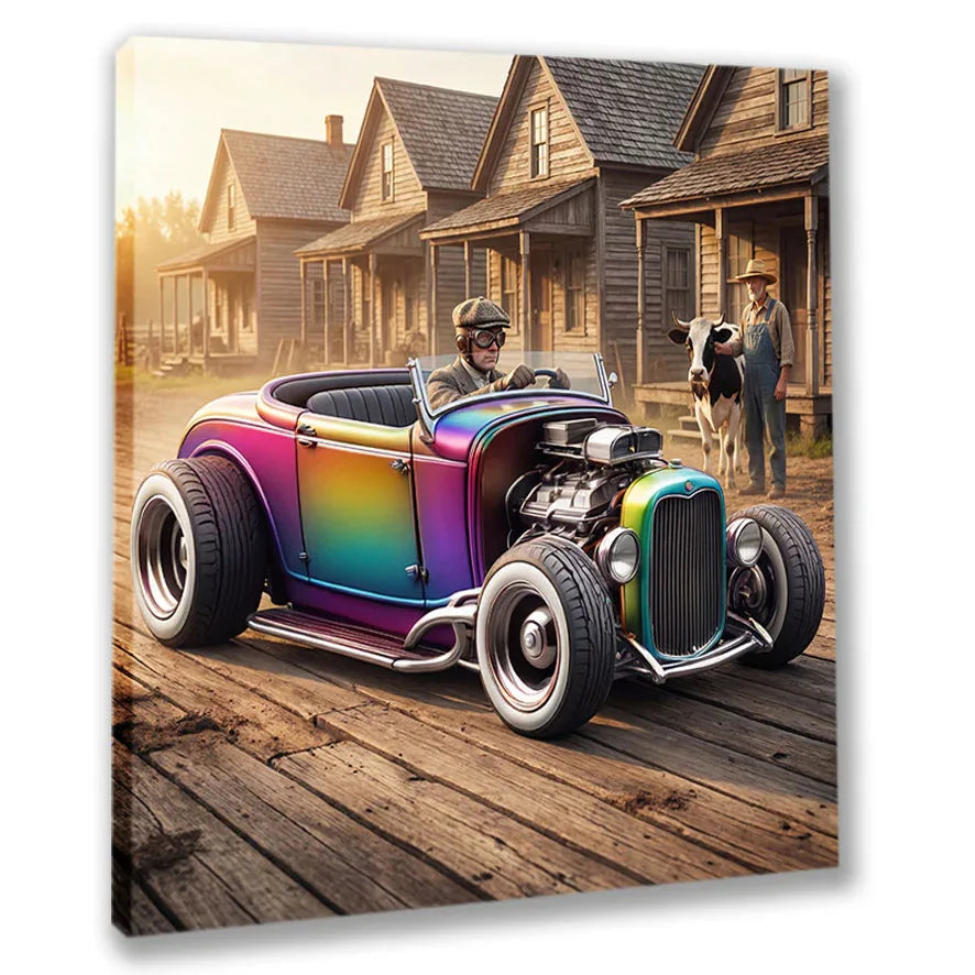 Wandbild Hot Rods 4 Car Kunstdruck auf Leinwand | Wandbild Galerie