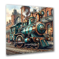 Lokomotive Steampunk 6 Wandbild Kunstdruck auf Leinwand | Wandbild Galerie