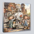 Wandbild Vintage Kids 6 Kunstdruck auf Leinwand | Wandbild Galerie