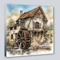 Wandbild Wassermühle 5 Kunstdruck auf Leinwand direkt zum Aufhängen | Wandbild Galerie