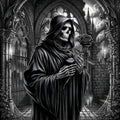 Wandbild Gothic Sensenmann 6 Kunstdruck auf Leinwand | Wandbild Galerie